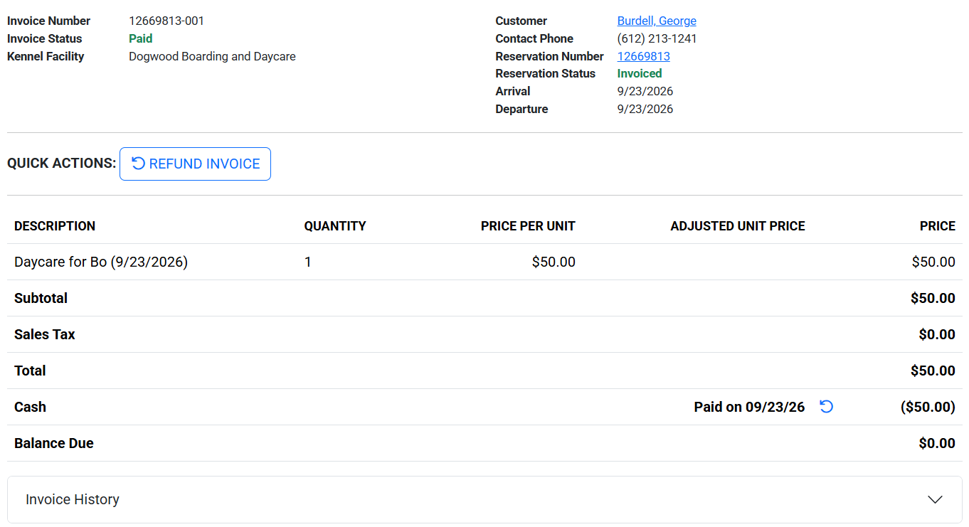 Invoices ready to sync from Petsoft to QuickBooks Online