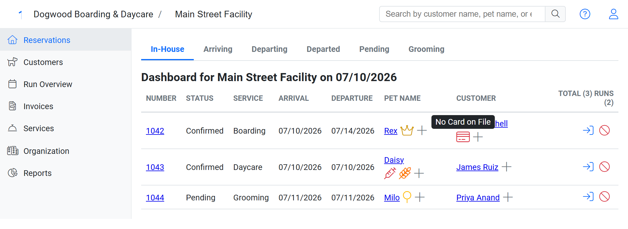 Auto-applied system tags on a pet profile